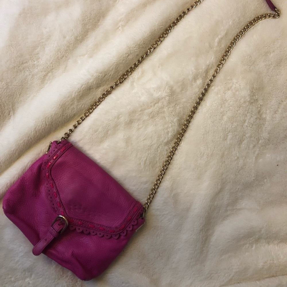 Ann Taylor hot pink crossbody small purse
